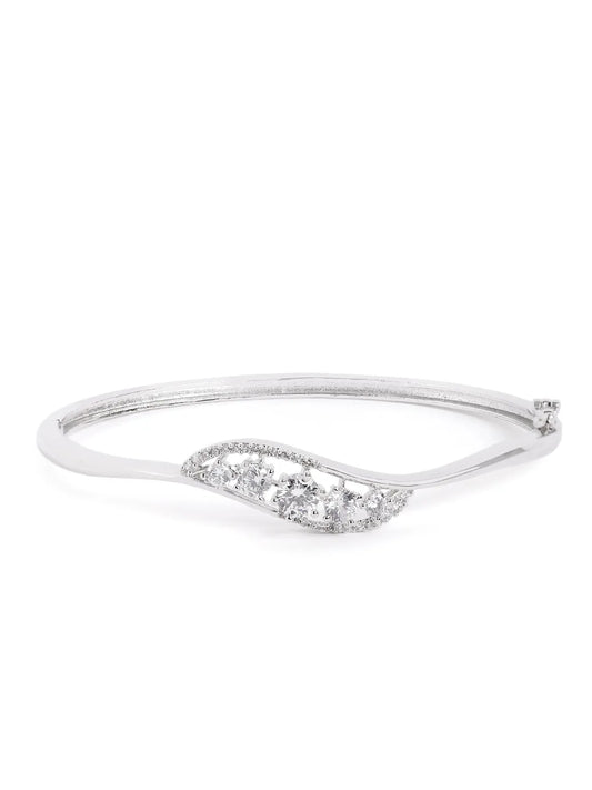 Crystal Cluster CZ Elegance Bangle