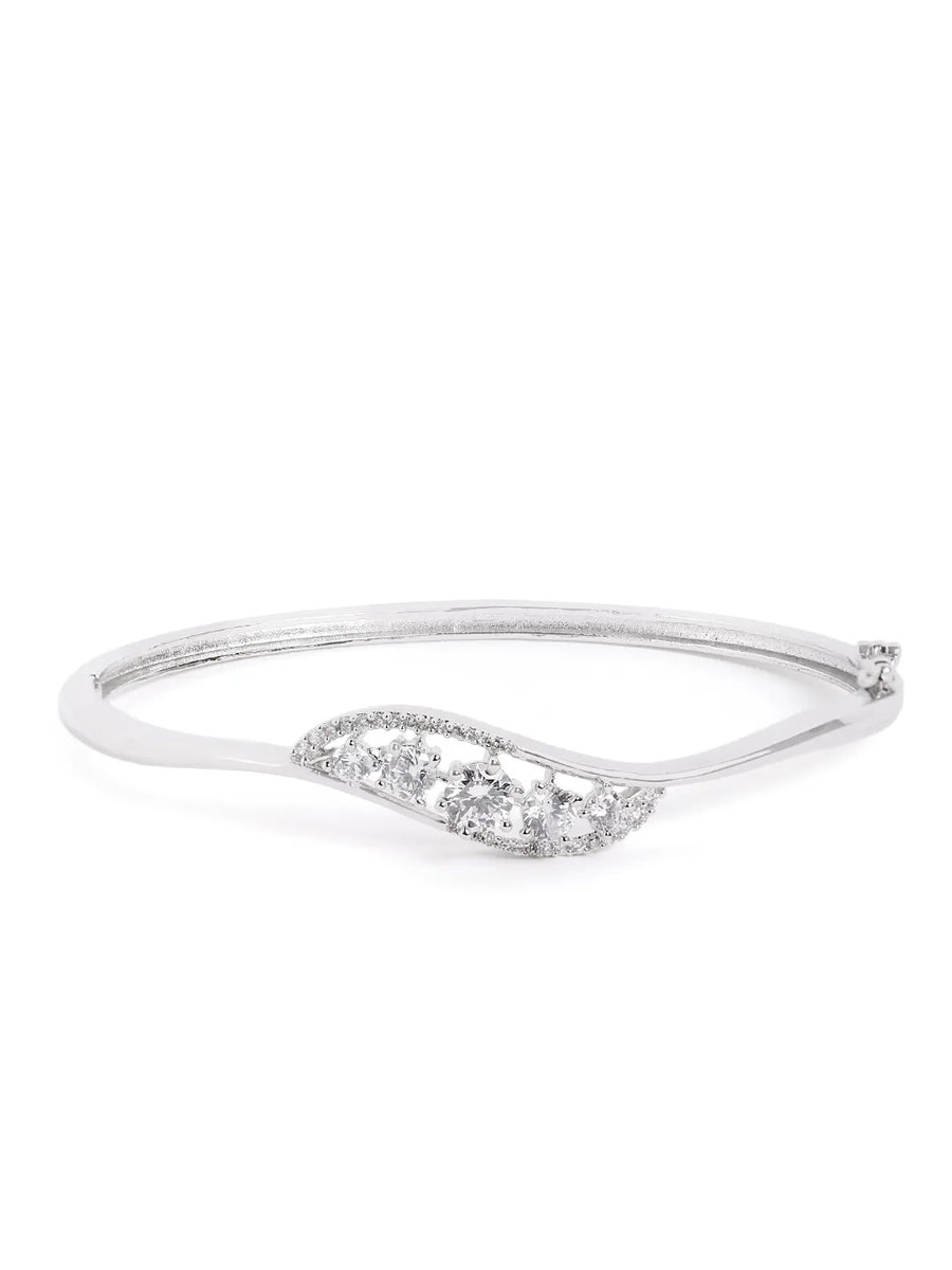 Crystal Cluster CZ Elegance Bangle