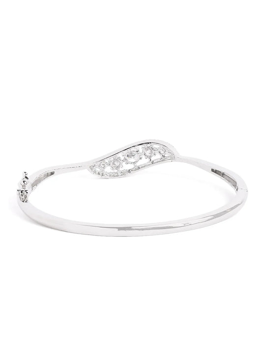 Crystal Cluster CZ Elegance Bangle