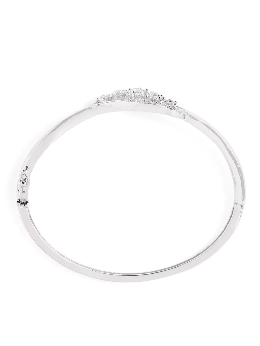 Crystal Cluster CZ Elegance Bangle