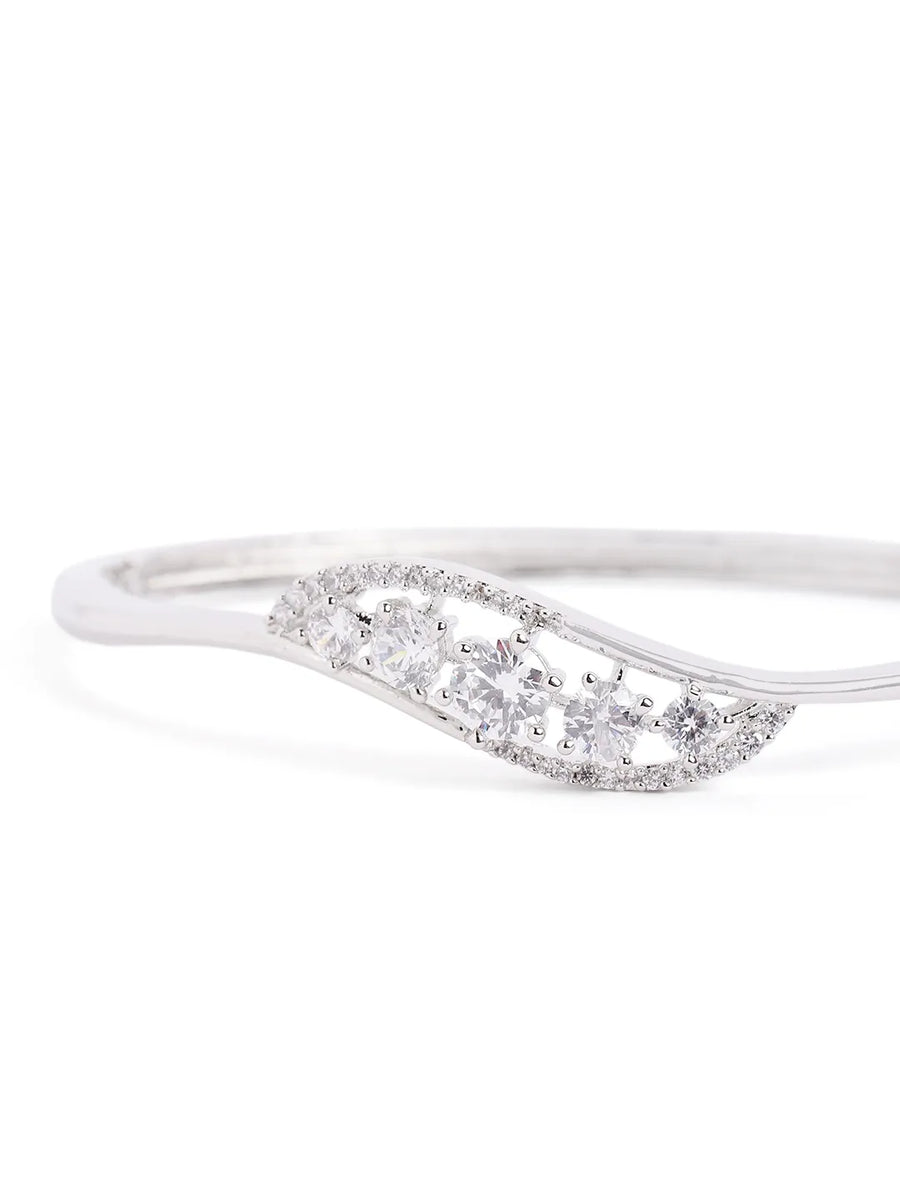 Crystal Cluster CZ Elegance Bangle