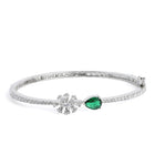 Floral Spark Faux Emerald Grace Bangle