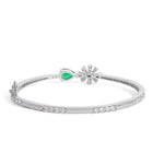 Floral Spark Faux Emerald Grace Bangle