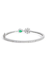 Floral Spark Faux Emerald Grace Bangle