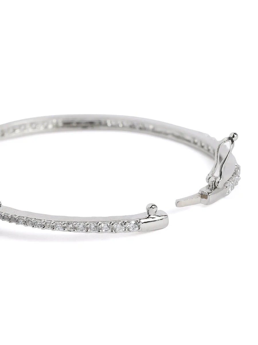 Floral Spark Faux Emerald Grace Bangle