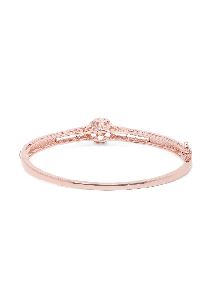 CZ Stone Bracelet for Classic Look - Rose Gold