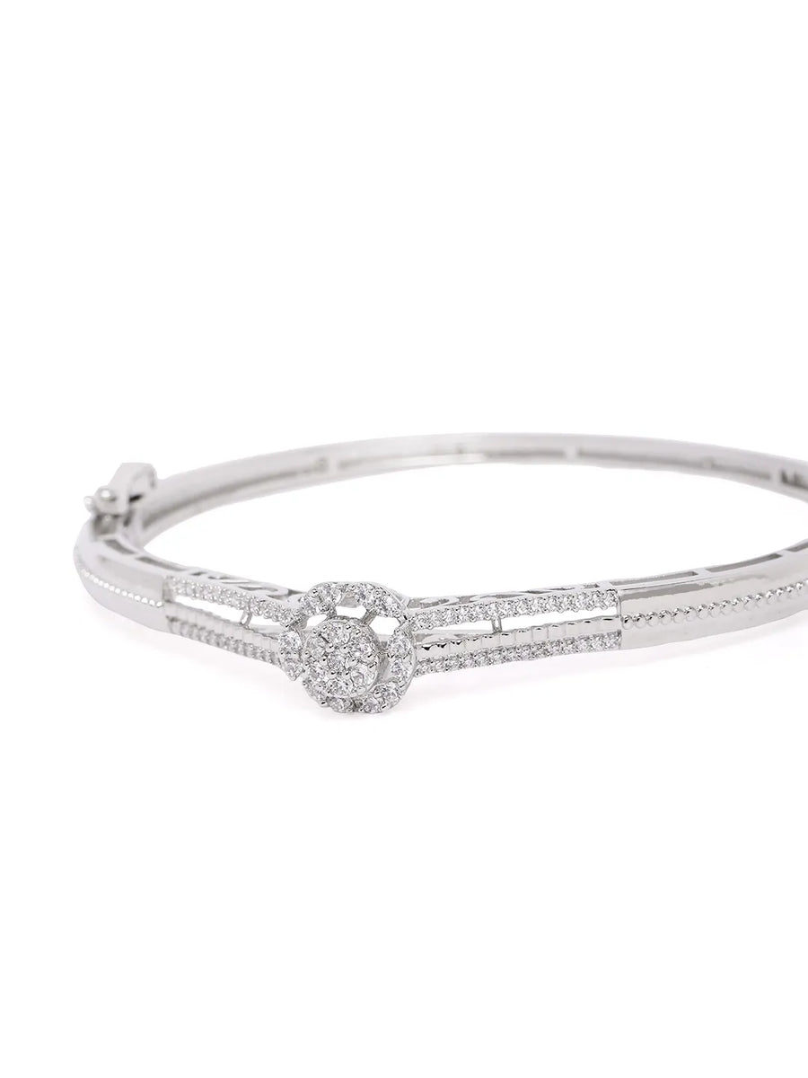 CZ Stone Bracelet for Classic Look - Silver