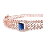 Luxe Sapphire CZ Stone Bridal Bracelet