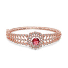 CZ Studded Kada with Ruby Charm