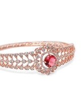 CZ Studded Kada with Ruby Charm