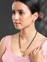 Radiant Rose Gold CZ Mangalsutra Set