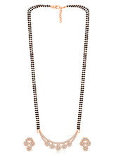 Radiant Rose Gold CZ Mangalsutra Set