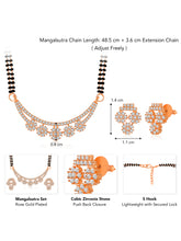 Radiant Rose Gold CZ Mangalsutra Set