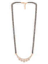 Radiant Rose Gold CZ Mangalsutra Set