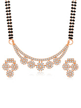 Radiant Rose Gold CZ Mangalsutra Set