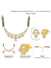 Radiant Rose Gold CZ Mangalsutra Set