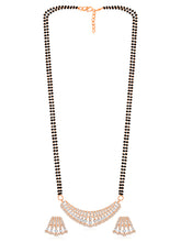 Stylish Rose Gold CZ Mangalsutra Set