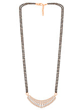 Stylish Rose Gold CZ Mangalsutra Set