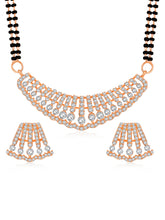 Stylish Rose Gold CZ Mangalsutra Set