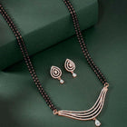 Layered Graceful Wave Rose Gold Mangalsutra Set