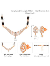 CZ Studded Traditional Rose Gold Mangalsutra Set