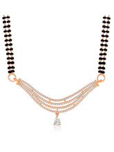 CZ Studded Traditional Rose Gold Mangalsutra Set