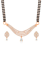 Chic CZ Rose Gold Mangalsutra Set