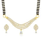 Layered Graceful Wave Gold Mangalsutra Set