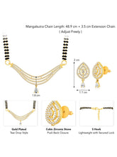 CZ Studded Traditional Rose Gold Mangalsutra Set