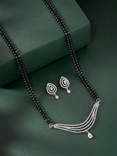 Layered Graceful Wave Silver Mangalsutra Set