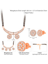 Dazzling CZ Rose Gold Mangalsutra Set