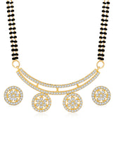 Dazzling CZ Rose Gold Mangalsutra Set