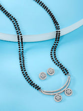 Opulent Silver CZ Mangalsutra Set