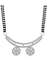 Opulent Silver CZ Mangalsutra Set