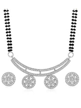 Opulent Silver CZ Mangalsutra Set