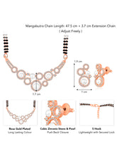 Shimmering Rose Gold CZ Mangalsutra Set