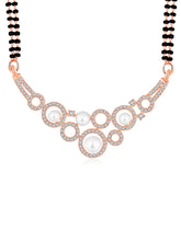 Shimmering Rose Gold CZ Mangalsutra Set