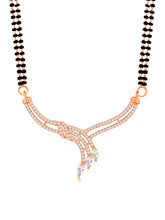 Dazzling CZ Rose Gold Mangalsutra Set