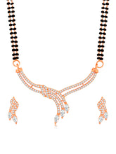 Dazzling CZ Rose Gold Mangalsutra Set