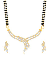 Dazzling CZ Rose Gold Mangalsutra Set