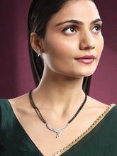 Dazzling CZ Rose Gold Mangalsutra Set