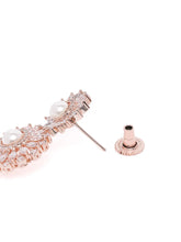 Floral Halo CZ Pearl Necklace Set