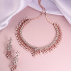 Graceful Evening Wear CZ Necklace Set | Elegant Fashion Jewellery by Peora

