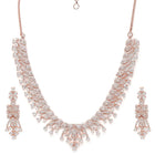 Graceful Evening Wear CZ Necklace Set | Elegant Fashion Jewellery by Peora

