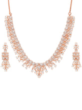 Graceful Evening Wear CZ Necklace Set