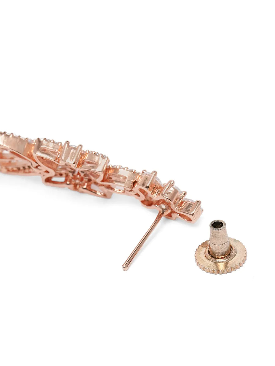 Graceful Evening Wear CZ Necklace Set | Elegant Fashion Jewellery by Peora

