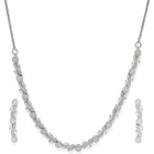 CZ Necklace with Vine Leaf Design