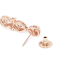 Teardrop Shaped CZ Necklace Earring Set - Rose Gold