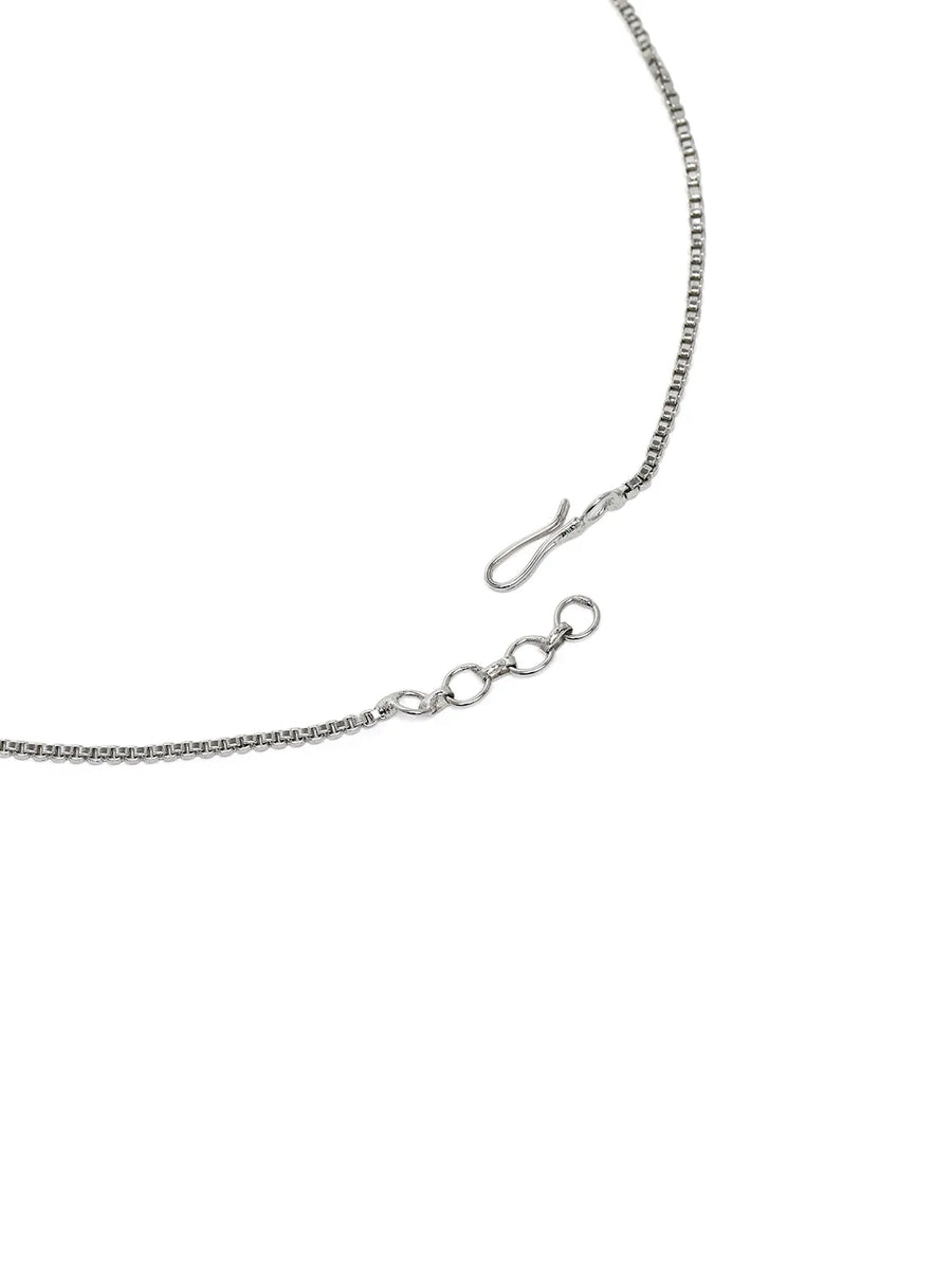 Teardrop Shaped CZ Necklace Earring Set - Silver