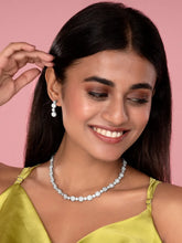 Opulent CZ Round Cluster Necklace Set